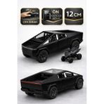 LRS Store 12 cm Metal Tesla Cybertruck Oyuncak Araba – Çek Bırak Özellikli, Kapıları Açılır Mini Araba Atv Li - Siyah