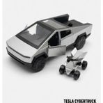 LRS Store 12 cm Metal Tesla Cybertruck Oyuncak Araba – Çek Bırak Özellikli, Kapıları Açılır Mini Araba Atv Li