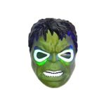 Lrs Store Avangers Pilli Işıklı Hulk Maskesi 4-12 Yaş Yüksek Kalite Yeşil Dev, Çok Renkli