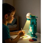 LRS Store Ayıcık Projeksiyon Çizim Masası Oyuncağı | Çocuklar Için Eğitici Resim Çizme Projektörü LED Işıklı - Turkuaz - 12 CM - PROJEKSİYON
