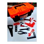 LRS STORE Çocuk Oyuncak Tamir Çantası Tamirci Seti 15 Parça Çekiç Testere Pense Vida 13X29 CM