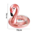 LRS STORE Çocuk Simidi 3-9 Yaş Flamingo Pullu Kız Çocuk Havuz Deniz Oyuncağı Yüzme Simit