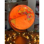 Lrs Store Dünya Küresi - 20 cm çaplı Işıklı- Yerküre Antik-Siyasi Dekoratif Eğitici Yer Küre Globe Ancient