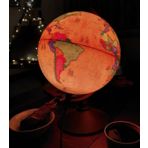 Lrs Store Dünya Küresi - 26 cm çaplı Işıklı- Yerküre Antik-Siyasi Dekoratif Eğitici Yer Küre Globe Ancient