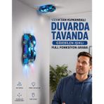 LRS Store Duvarda Tavanda Giden Uzaktan Kumandalı Araba - LED Işıklı Vakum Teknolojili Rc Araba - Lacivert