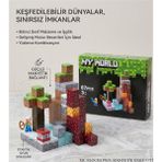 Lrs Store Manyetik Yapı Blokları – Çocuklar Için Eğitici Oyuncak Seti Minecraft Mıknatıslı Küpler - 87 parça 85 küp+ 2 figür