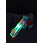 LRS Store Minecraft Temalı Oyuncak Tabanca Sesli, Işıklı, Pixel Silahı 25CM - Yeşil