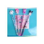 LRS STORE Sanrio Kwaii Figür Yumurtlayan Kalem Seti, Kuromi, Cinnamoroll, Melodi, 4'lü Set