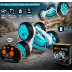 LRS Store Şarjlı Takla Atan Uzaktan Kumandalı Araba 360° Akrobatik Rc Araba LED Işıklı Çift Taraflı Sürüş - Mavi