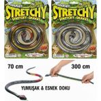 LRS Store Snake Esnek Yılan Oyuncak 70-300 cm Uzayan Sürpriz Şaka Yılanı - Anti-Stres Yumuşak Figür - 1 ADET