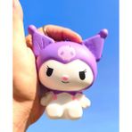 LRS Store Sukuşi Oyuncak Sanrio Kuromi 13 cm Kaliteli Sıkma Sukuşhi Anahtarlıklı - 1 adet