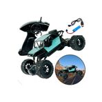 Lrs Store Uzaktan Kumandalı Şarjlı Araba Metal Gövde Off Road Jeep Metal Gövde 1:18 RC Bigfood Arazi Aracı, Siyah