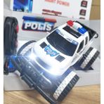 LRS Store Uzaktan Kumandalı Şarjlı Araba Oyuncak Polis Arabası Farları Işıklı Büyük Boy Jeep - Beyaz
