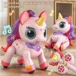 LRS Store Uzaktan Kumandalı Yürüyen Unicorn Pony Oyuncak–ışıklı Müzikli Sevimli At Şarjlı Kız Çocuk Oyuncağı