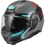 Ls2 Advant 2 Trıple Gri-Kırmızı-Siyah-Turkuaz Kask - XL