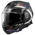 Ls2 Advant X Karbon Future Çene Açılır Kask Beyaz-mavi-kırmızı - Tek Renk