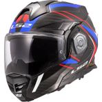 Ls2 Advant X Karbon Future II Beyaz-Mavi Çene Açılır Motosiklet Kaskı - XL