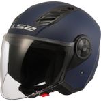 Ls2 Aırflow 2 Mat Navy Mavi Kask Polikarbon Dış Kabuk Geliştirilmiş Havalandırma Kanalları