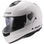 LS2 Beyaz Strobe 2 Çene Açılır Motosiklet Kaskı Hipoalerjenik İç Pedler ve Gelişmiş Havalandırma - Tek Renk