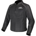 LS2 Breeze Yazlık Motosiklet Montu Siyah Nefes Alabilir Polyester Malzeme ile 4XL Beden