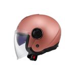 LS2 CLASSY Mat Gold Pembe Kask, ECE 22.06 Güvenlik Sertifikalı Profesyonel Motosiklet Kaskı, Yüksek Performanslı KPA Dış Kabuk, Çizilmez Dahili Güneş Vizörlü, LS2 4X JBL Intercom Uyumlu (L)