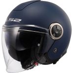 Ls2 Classy Mat Navy Mavi Kask (Güneş Vizörlü) - Mat Mavi - XL