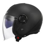 LS2 CLASSY Mat Siyah Kask, ECE 22.06 Güvenlik Sertifikalı Profesyonel Motosiklet Kaskı, Yüksek Performanslı KPA Dış Kabuk, Çizilmez Dahili Güneş Vizörlü, LS2 4X JBL Intercom Uyumlu (L)
