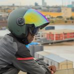 Ls2 Classy Mat Yeşil Kask Sarı Cam - XL
