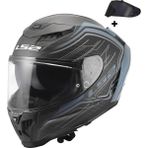 Ls2 Dragon Karbon Subıc Mat Mavi Petrol Kask - XL - Renkli