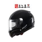 LS2 FF353 Rapid II Solid Gloss Black Motor Kaskı