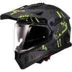 Ls2 Pıoneer 2 Crazy Mat Siyah-Gri-Neon Sarı Kask - XL - Mat Siyah - Neon Sarı