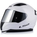 LS2 Rapid 2 Beyaz Kapalı Gri Camlı Motosiklet Kaskı
