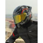 LS2 Rapıd 2 Cırcle Mat Siyah-Kırmızı Kask + Spoıler - XL