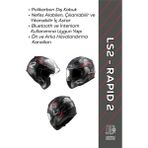 Ls2 Rapid 2 Circle Mat Siyah-Kırmızı Motosiklet Kaskı – Full Face, Güvenli & Konforlu Tasarım - Mat Siyah - Kırmızı