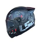 Ls2 Rapid 2 Clawn Kask Gri Mat Siyah Kırmızı