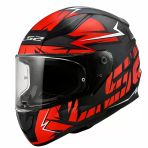 Ls2 Rapıd 2 Cromo Fullface Kask Mat Siyah-Mat Kırmızı