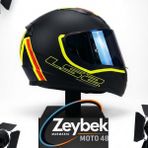 LS2 Rapid 2 Extra Full Face Motosiklet Kaskı - Mat Neon Sarı Navy Mavi (1 Renkli 1 Şeffaf Vizör) - Ece 22.06 - - XS