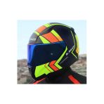Ls2 Rapıd 2 Extra Mat Neon Sarı Fullface Motosiklet Kaskı Mavi Camlı + Şeffaf Camlı
