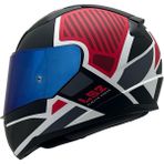 LS2 Rapıd 2 Grıd Mat Beyaz-Kırmızı Kask Mavi Cam - 2XL