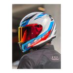 LS2 RAPID 2 HYPER BEYAZ-MAVİ-KIRMIZI KASK (KIRMIZI VİZÖR)