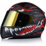 Ls2 Rapıd 2 Kaıju Mat Siyah-Kırmızı Fullface Motosiklet Kaskı Gold Camlı