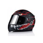 LS2 Rapıd 2 Kaıju Mat Siyah-Kırmızı Fullface Motosiklet Kaskı Gri Camlı ve Şefaf Camlı