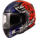 Ls2 Rapid 2 Memphis Kapalı Kask - Kırmızı - Mavi