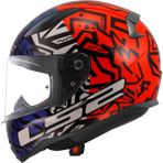 Ls2 Rapıd 2 Memphıs Kırmızı-Mavi Full Face Motosiklet Kaskı
