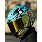 Ls2 Rapid 2 Neo Full Face Motosiklet Kaskı Siyah Vizörlü - Mavi - Mor