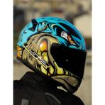 Ls2 Rapid 2 Neo Race Full Face Motosiklet Kaskı Yarış Spoiler + Şeffaf + Siyah Vizörlü - Mavi - Mor
