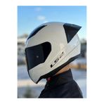 LS2 Rapid 2 Race Beyaz Kask (Siyah Vizörlü + Spoıler)