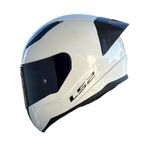 LS2 Rapid 2 Race Beyaz Motosiklet Kaskı, ECE 22.06 Sertifikalı Yarış Tasarımı, Geliştirilmiş Havalandırma, Pinlock Uyumlu Vizör, İnterkom Hazırlıklı, Polikarbon Kabuk (M)