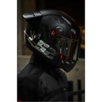 LS2 Rapıd 2 Race Clawn Mat Siyah-Gri-Kırmızı Kask Gümüş Vizör ile Yeni Sezon - Siyah - Beyaz