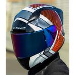Ls2 Rapıd 2 Race Extra Beyaz-Kırmızı Fullface Motosiklet Kaskı Gökkuşağı Camlı - 2XL